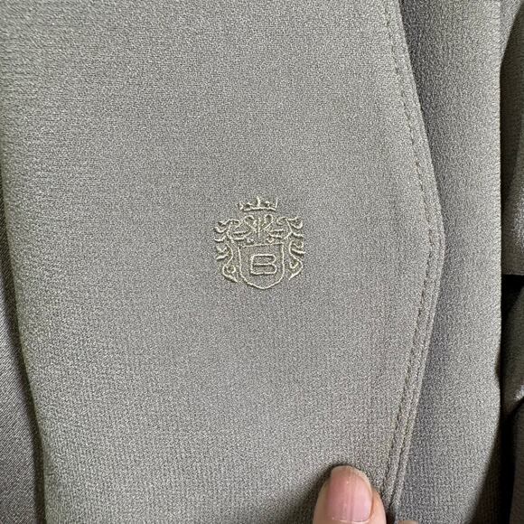 ARITZIA BABATON Blazer 2 Power Hip Taupe Mirror Crepe Open Front Shawl Collar - Picture 11 of 16